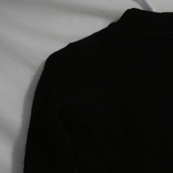 CLOCKHOUSE | small | Black Mock Neck Long Sleeve Wool Sweater - Picture 10 of 16